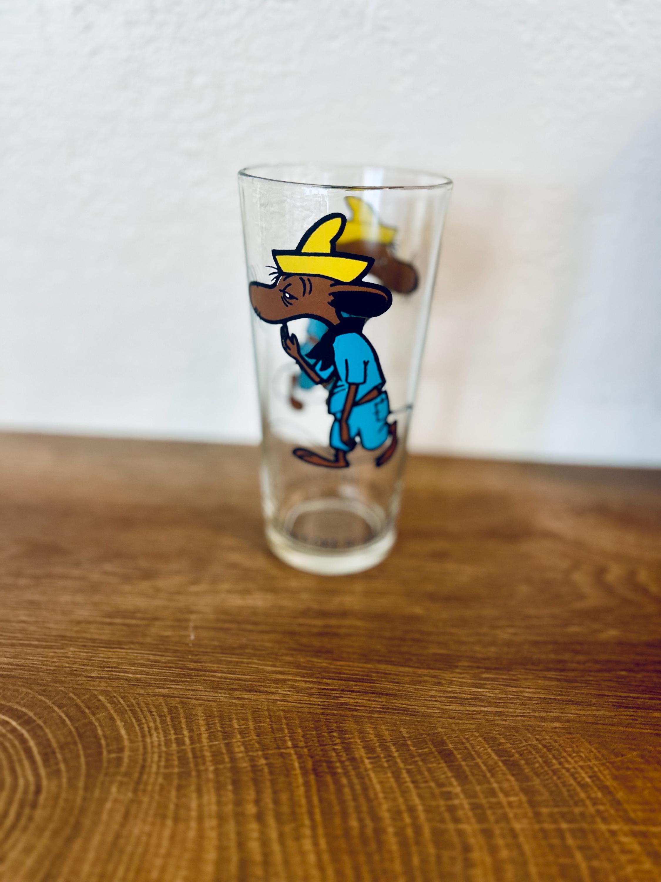 Pepsi Collector Series Slow Poke Rodriguez Glass Cup 1973 Cartoon