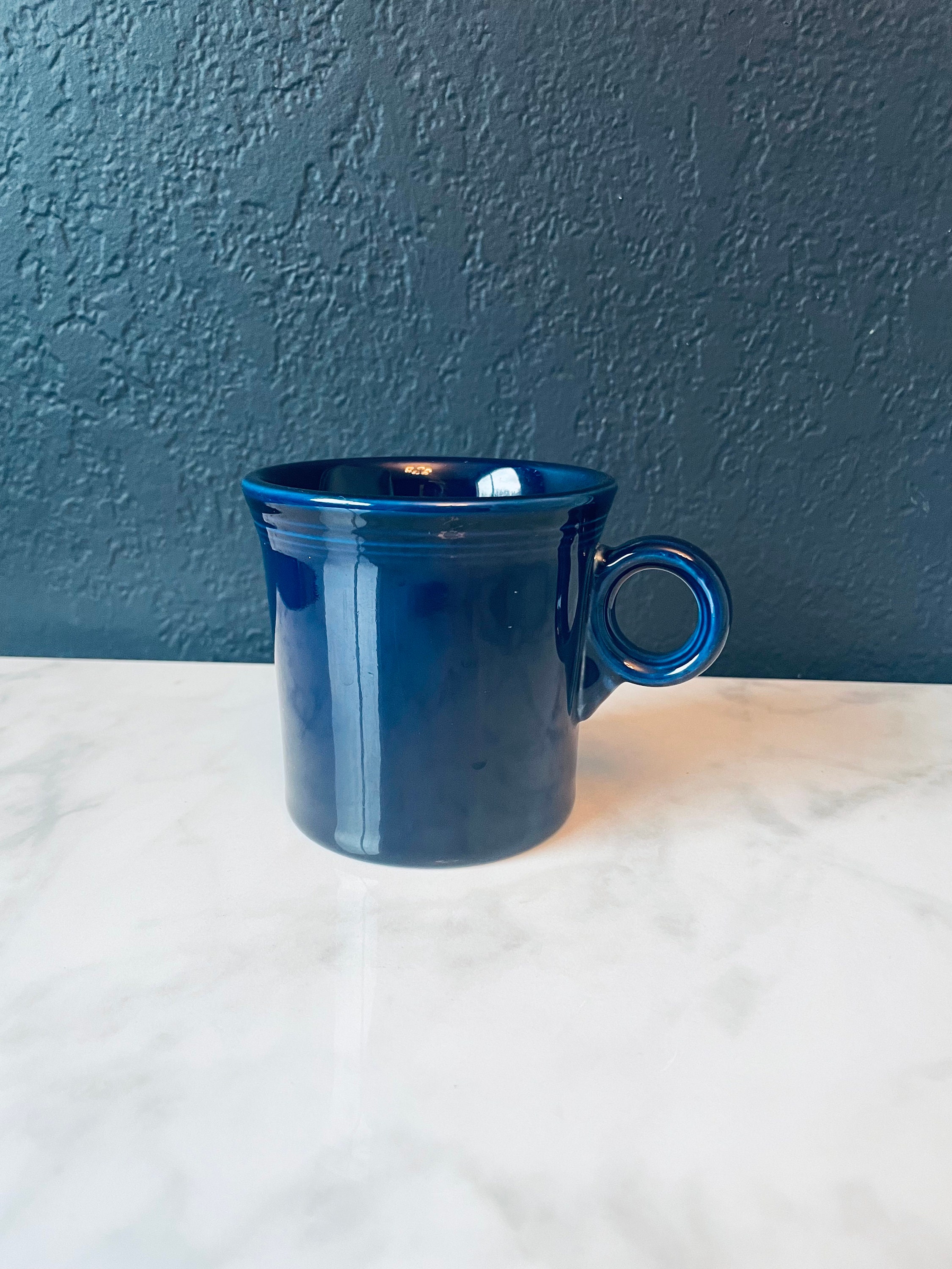 Fiesta Fiestaware Cobalt Navy Blue 8oz Coffee Mug Cup Homer