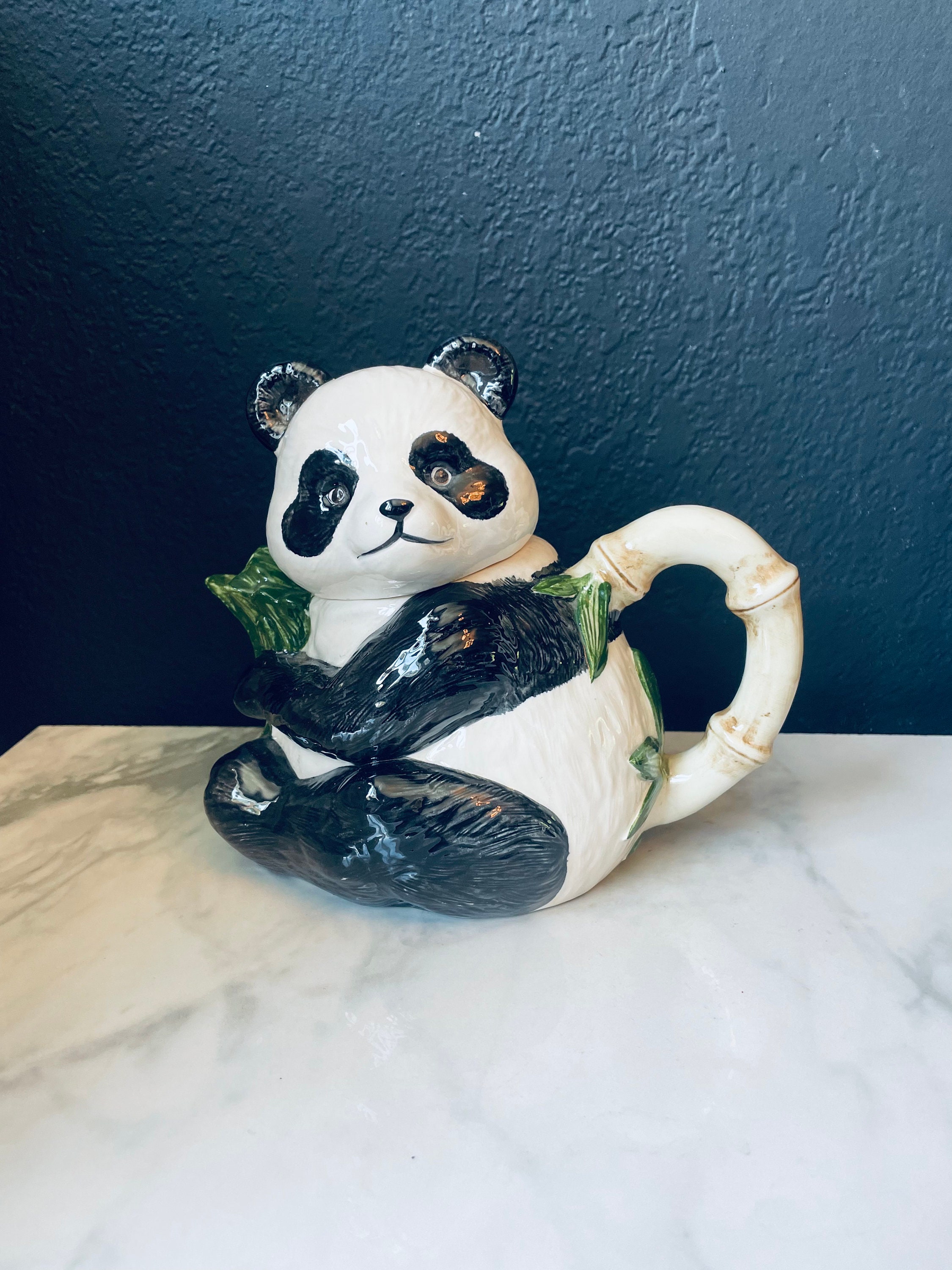 Panda Bear Statue, Zoo Animal, Clay Pottery Sculpture Figurine Decor,  Ceramics Tea Pet, Zisha Yixing Tea Play Set, Tea Ceremony Giant Panda 