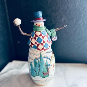 Jim Shore Snowman &quot;Winter Mischief&quot; Snowball Heartwood Creek  12&quot;