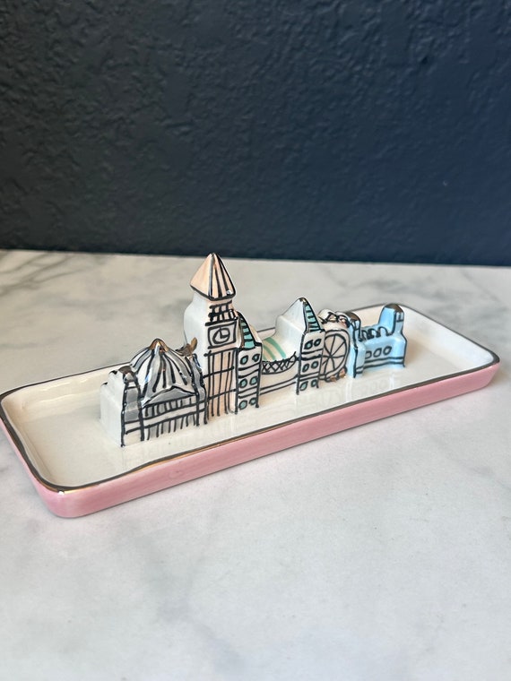 Anthropologie London Ceramic Trinket Dish - Hand-… - image 2