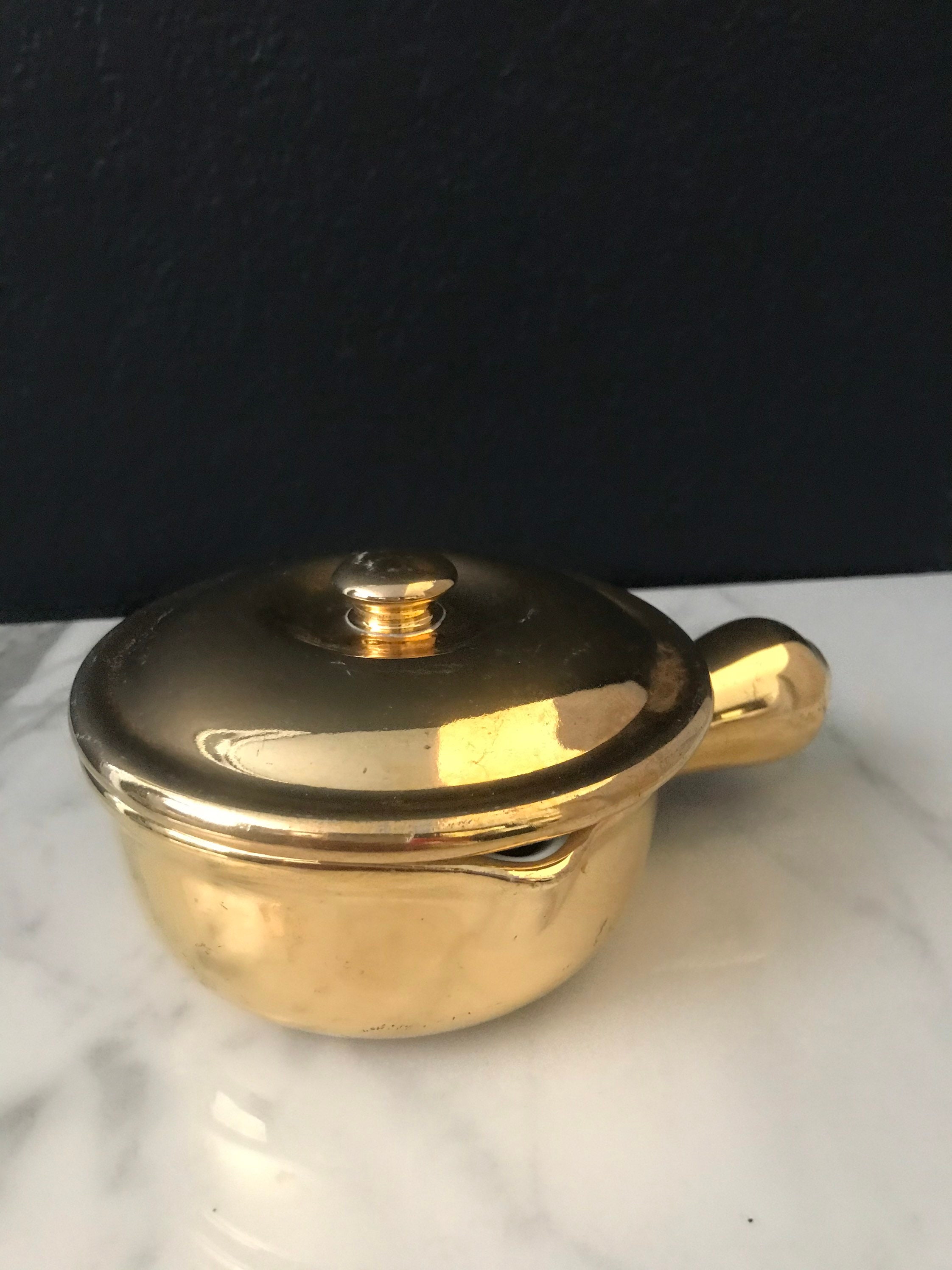 Hall Golden Glo 644 8 Oz Covered Casserole Rare 32 Carat Etsy