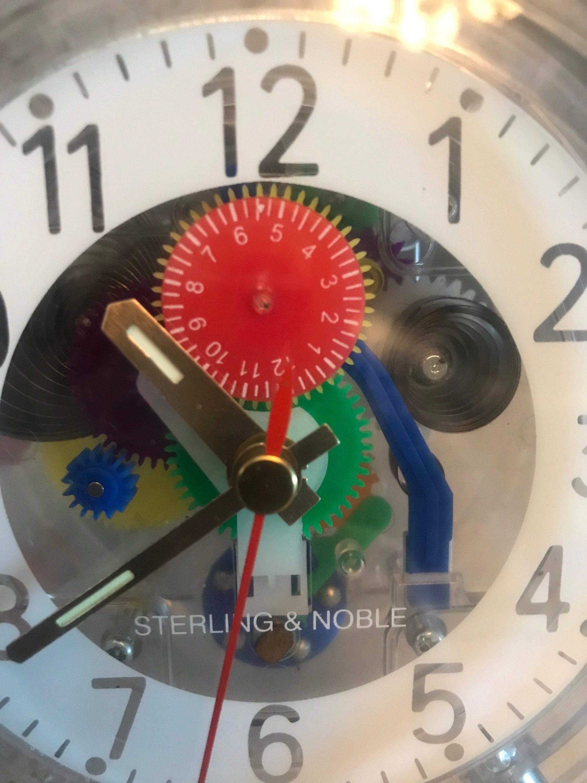Sterling and Noble Clear Alarm Clock Rare and Hard to Find Tested Running