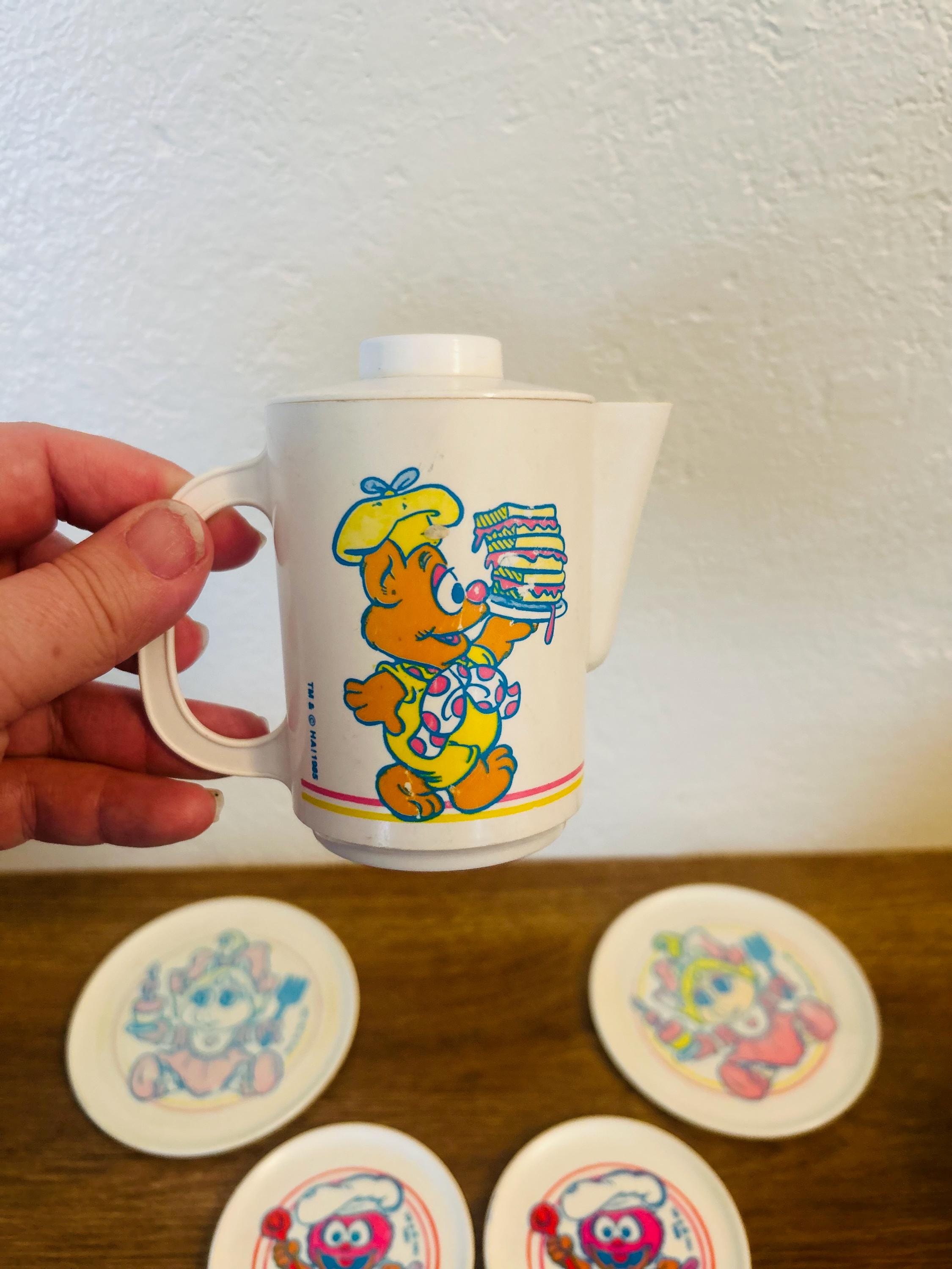 Muppets 6 Piece Tea Set Miss Piggy Fozzie Bear Animal 4 Plates 1 ...
