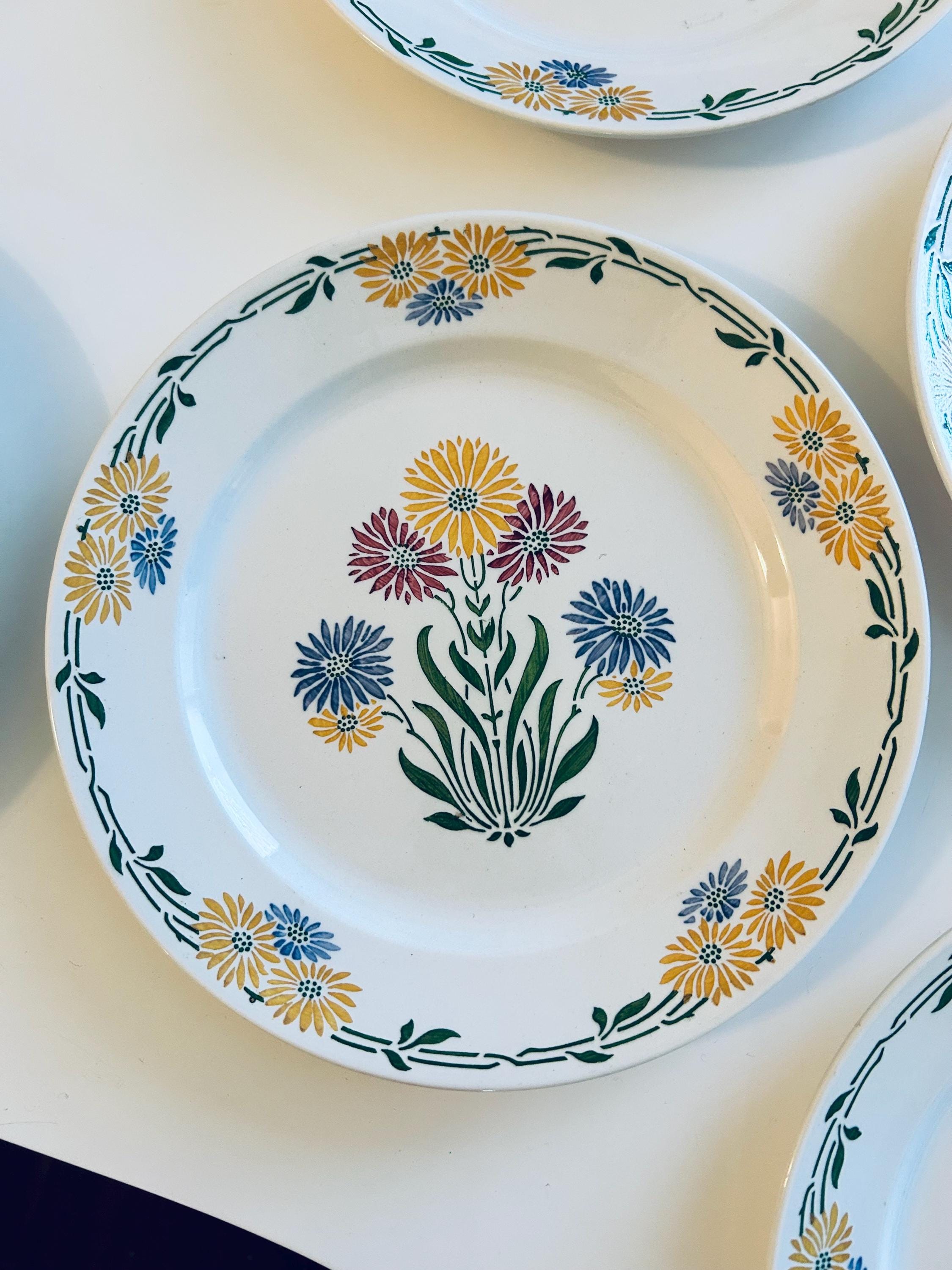 Villeroy Boch Dresden Saxony Plate 7213 Daisy Flowers Set of 5
