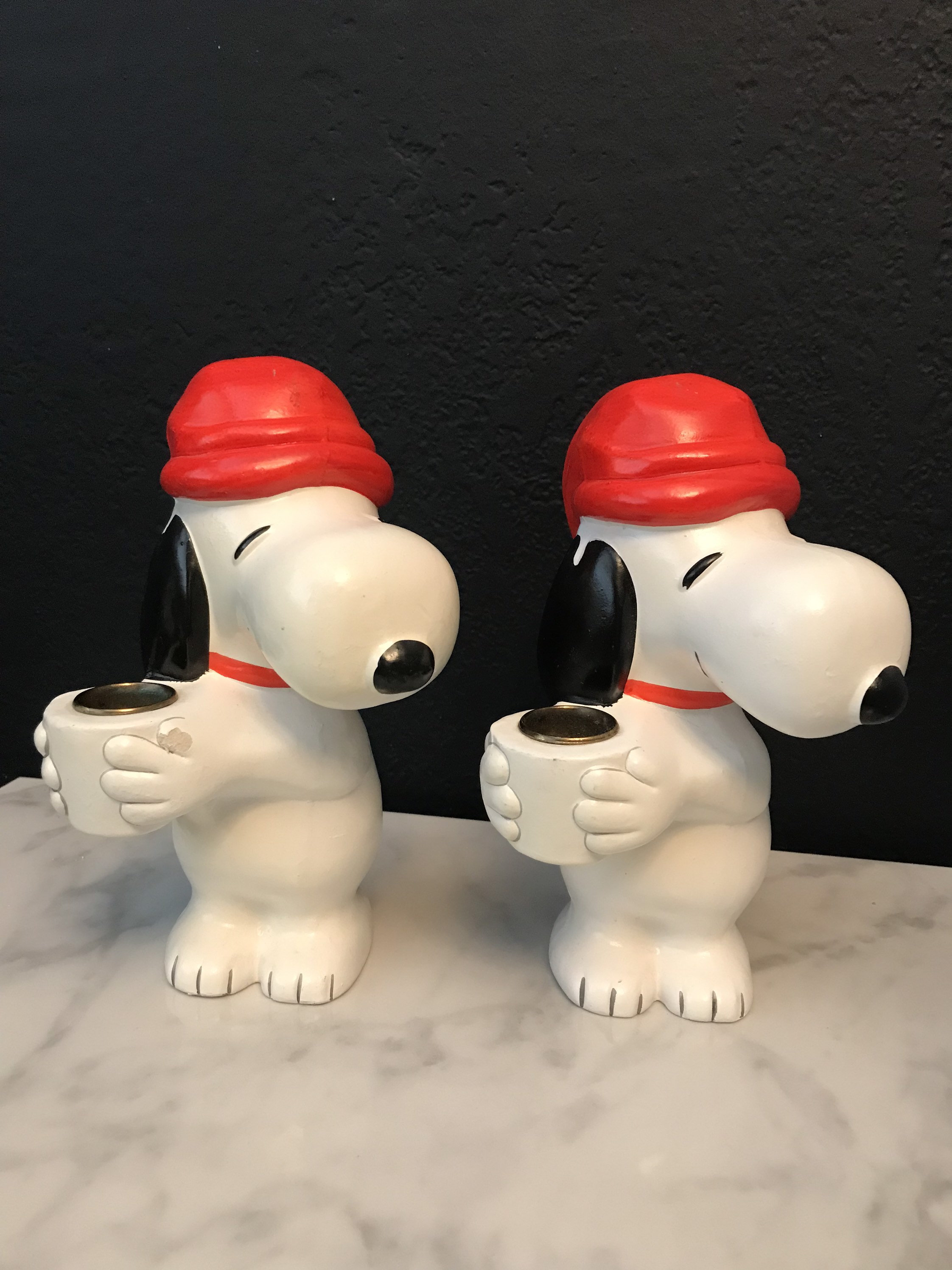 幸せなふたりに贈る結婚祝い Snoopy Peanuts Taper Hallmark Set Candle & Holder Candle その他