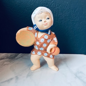 Japanese Figurine Doll Boy 8.5” h Porcelain
