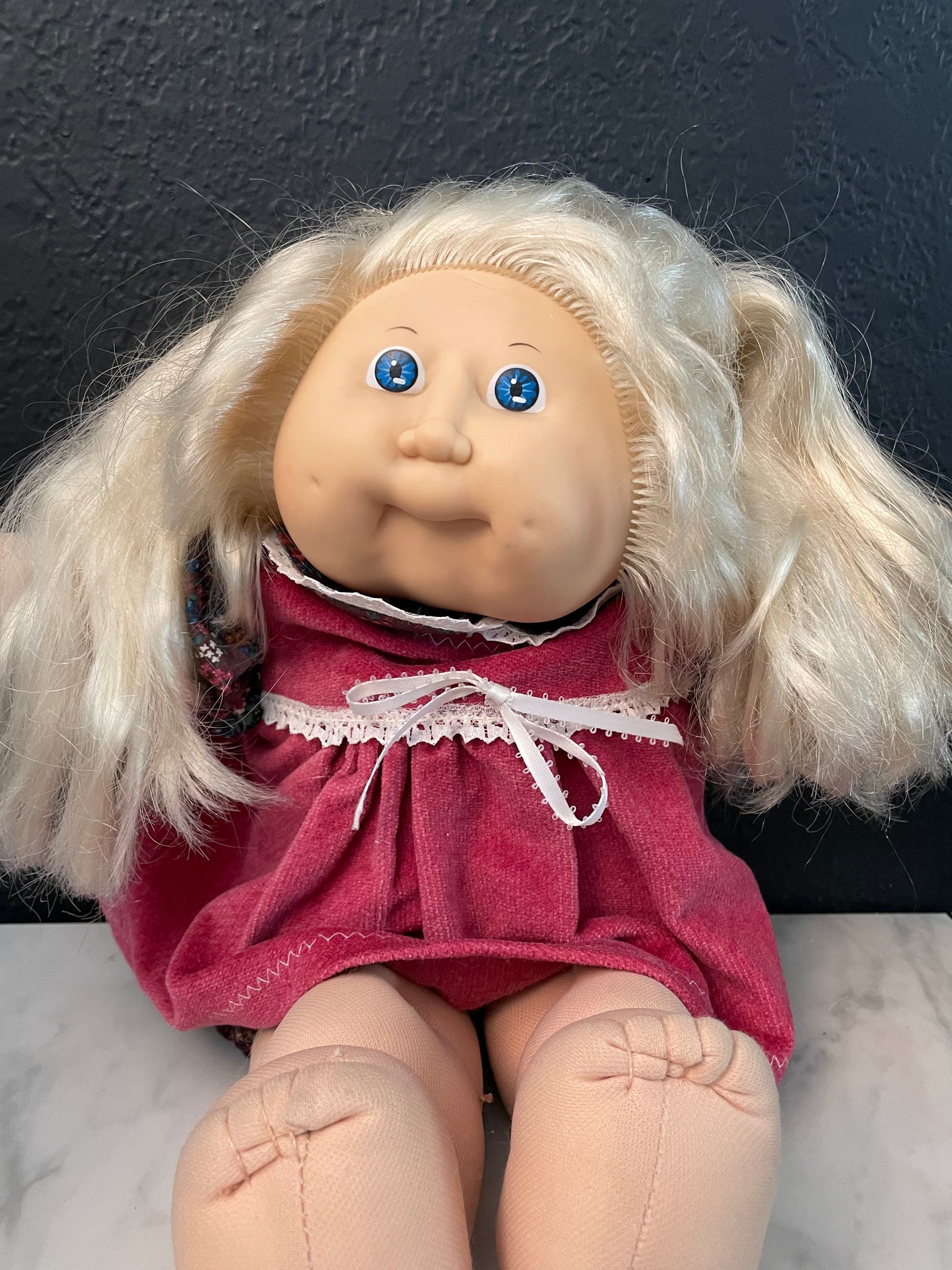 Cabbage Patch Kids Doll 1986 Cornsilk Hair Blonde Blue Eyes Etsy