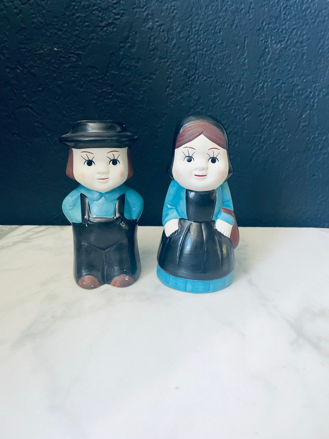 Amish Couple Salt and Pepper Shakers 4 H Etsy