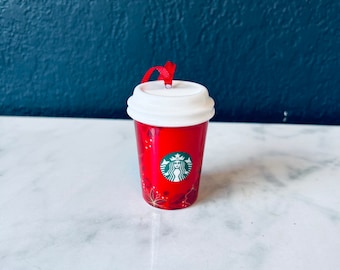 Starbucks Cup Holiday Ornament 3" h Weihnachtsbaum Kaffee Latte