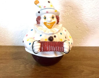 Reuge オルゴール Send in the Clowns Vintage “send in the Clowns” Ceramic Music Box – Rotating Clown