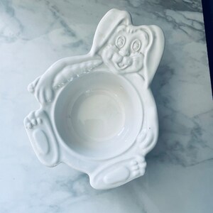 Pfaltzgraff  Folk Art Bunny Child&#39;s Porringer Dish cereal Bowl