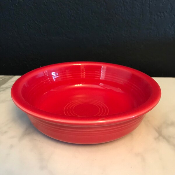 Fiestaware Fire Engine Red Bowl 7” Diameter USA Pottery