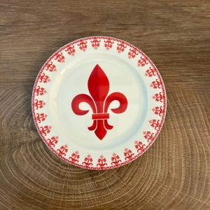 Gien France Fleurs de Lys Dessert Plate 5&quot; French