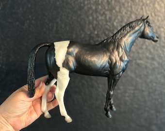 Breyer Spotted Trakehner Warmblood Horse Pinto Paint Black White Breyerfest 11.5” l