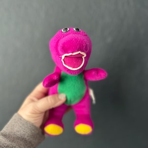 Barney Fioletowy Dinozaur 7 w Pluszowym Zwierzęciu Lata 90.