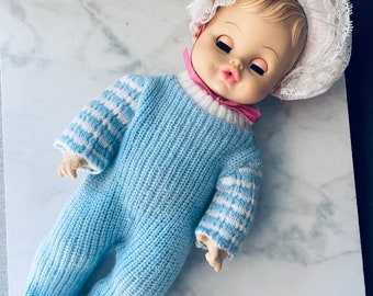 Horseman Baby Doll Vintage Drink Wet Vinyl Molded Hair Sleepy Eyes 12 1/2”