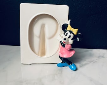 Minnie Mouse Disney lijst keramiek Japan vintage jaren 80 5,5 x 4 inch 3d
