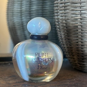 Christian Dior Pure Poison 1.7 Fl Oz Bottle 50% Full White Cap Eau