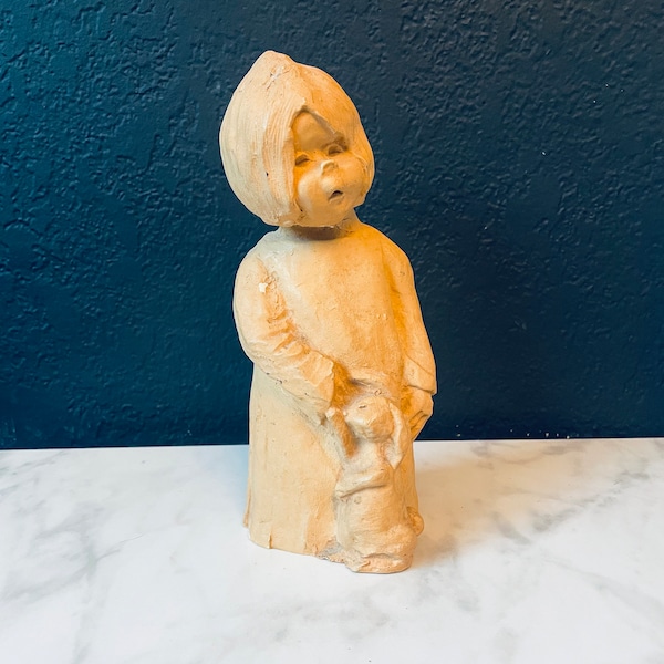 Dave Grossman Designs fille avec lapin figurine statue 8" h