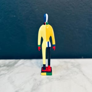 Malevich Sportsmen Statue  A figure inspired Kazimir Malevich 1931 harlequin painting 6” h  Handmade Suprematism art clay sculpture