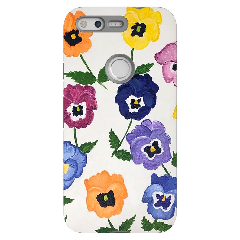 Painted Pansies Tough Cell Phone Cases