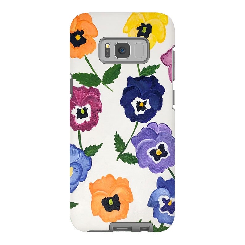 Painted Pansies Tough Cell Phone Cases