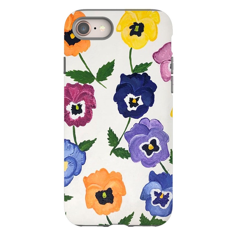 Painted Pansies Tough Cell Phone Cases