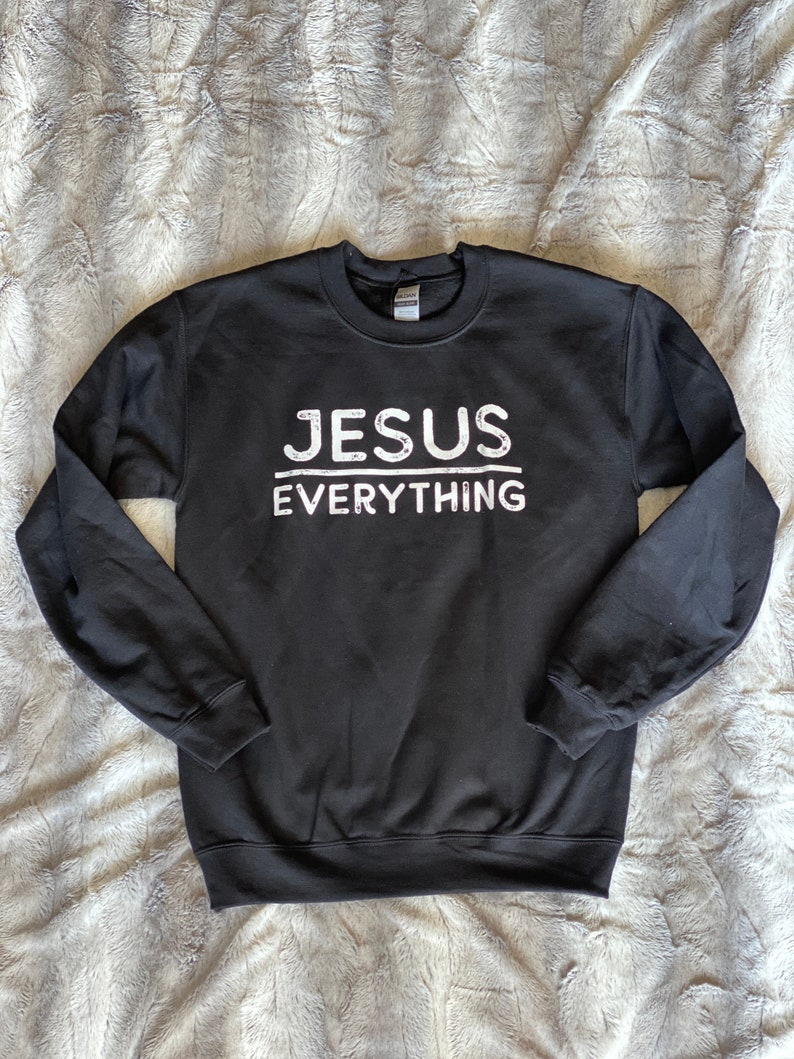 Adult Jesus Over Everything Sweatshirt image 1