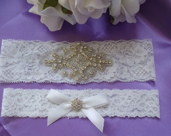 Wedding White Bridal Garter Set