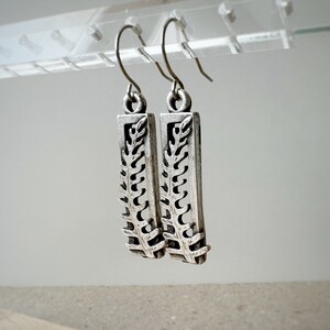 Leaf Boho Earrings, Silver Dangle Earrings, Beaded , Hippie Earrings,  Boho Jewelry, Silver Dangle Earrings