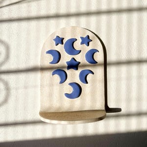 Handmade Ceramic Shelf, Handmade Ceramic Altar Wall Decor, Wall Hanging Ceramic Shelf, Ceramic Wall Hanging Candle Holder