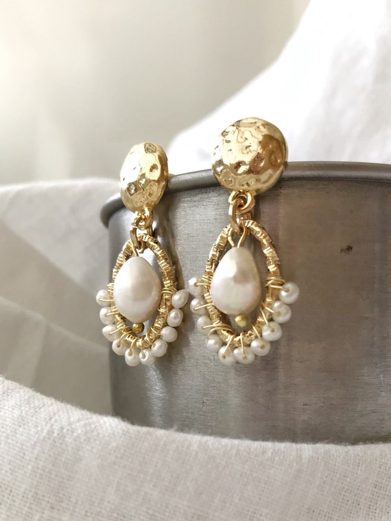 Handmade bridal earrings deals