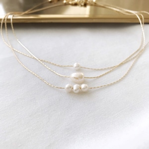 Single Pearl Necklace, Pearl String Necklace, Real Freshwater Pearl Necklace, Minimalist Pearl Choker, Pendant Necklace for Her