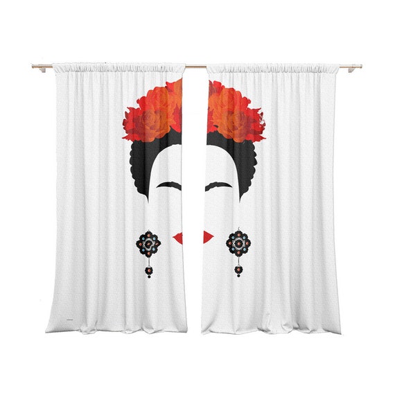 Cotton Printed Curtain Panels 2 Pcs Drapes Custom Curtains Etsy