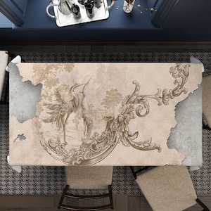 CUSTOM SIZE Tablecloth Velour Artdeco christmas decoration coffee table cover