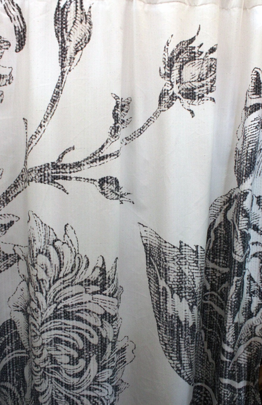 Set of 2 Curtains With Vintage Flowers Room Divide Screen - Etsy