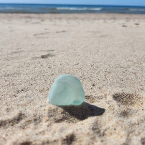 Aqua Sea Glass Piece: Baltic Beach Find, Smyckestillbehör (3,8 cm)