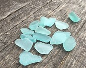 15 pieces light aqua blue sea glass in jewelry quality Pendant size quot 0.8-1.0 quot jewelry, mosaic, art, home decoration etc. (i29)