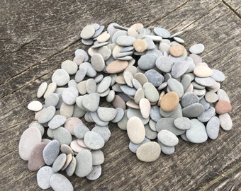 180 natural tiny size beach stones Sea stones beautiful Shaped Sea pebbles Size"1-2.2cm/0.4-0.9"#art supplies, decoration etc. (ak10)