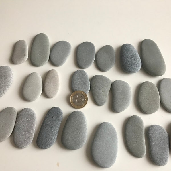 Elongated natural beach pebbles Beach stones Art supplies Flat beach stones sticks Oblong beach pebbles (4-6cm/1.4-2.4) (a48)