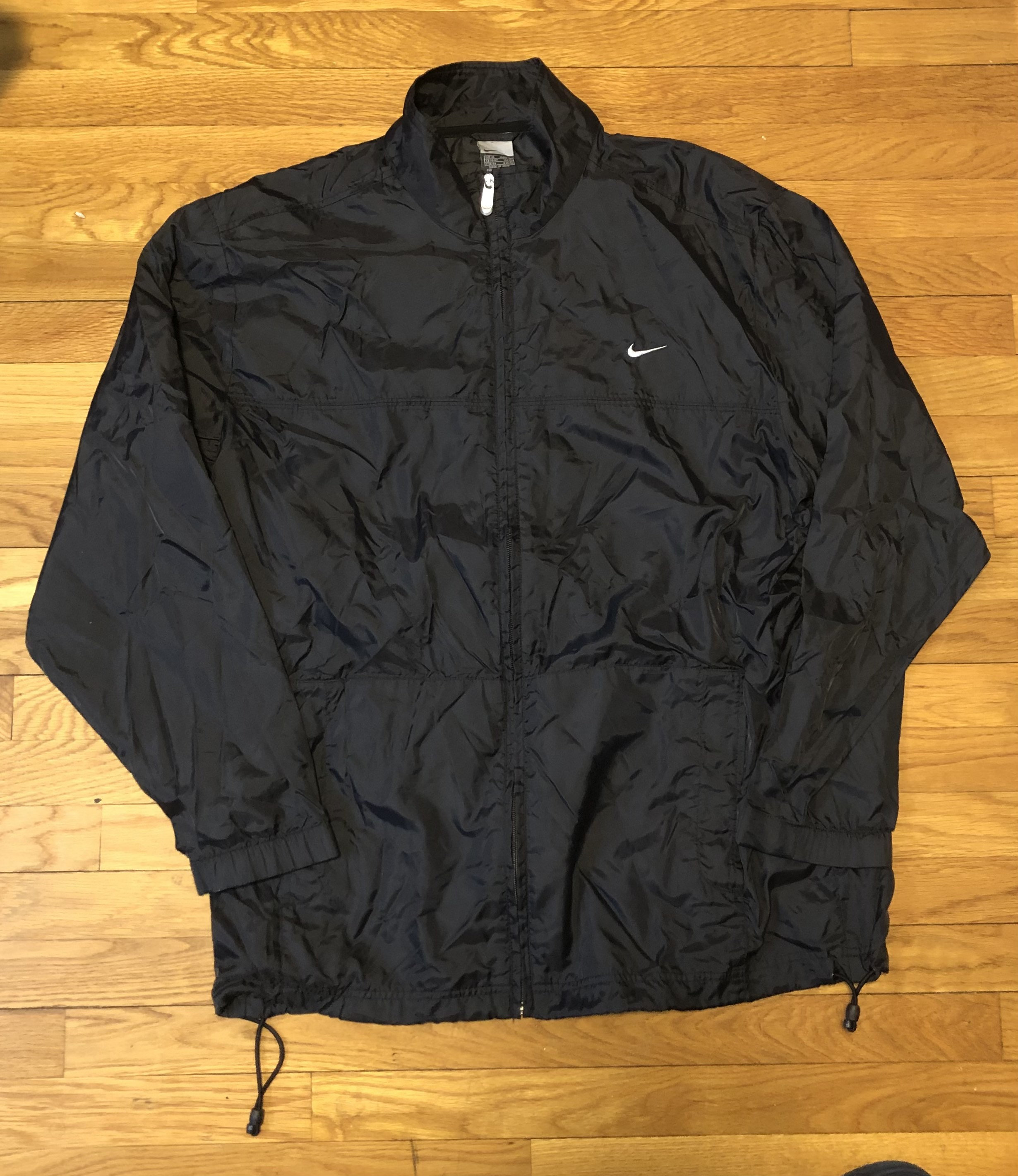 Vintage Nike Black Track Nylon Jacket Size XL Etsy
