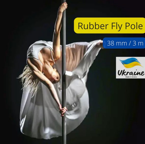 Aerial Flying Pole Rubber Coating 3 M, Grip Size 38 Mm Chinese Pole Ready  to Use 