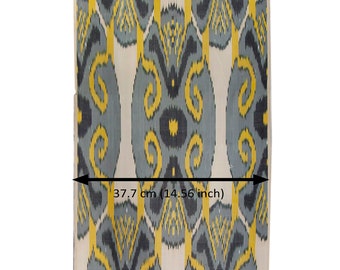 Handmade Smoke grey and beige Silk ikat, soft ikat fabric, ikat for upholstery, 100% soft cotton ikat, ikat decor, design fabric