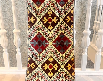 Hand-dyed  Uzbek Bakhmal, Handmade Velvet Ikat Fabric, Width 44 cm, Home Decor , Handvowen Ikat, Hand dyed Ikat, By the yard, Uzbek Fabric
