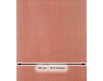 Orange and Purple Striped  cotton ikat,Width 48 cm, Uzbek ikat fabric, upholstery,  Hand-dyed Fabric, ikat home decor, By the yard