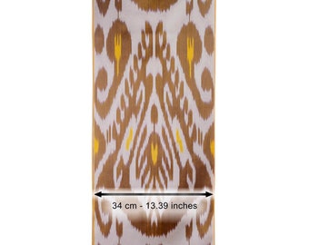 Handvävt uzbekiskt satin ikat-tyg, metervara, satintyg, handfärgat ikat-tyg, designtyg, flerfärgat tyg, atlastyg