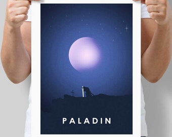 Paladin  - Premium Dungeons & Dragons Art Prints [A4 / A3] - RPG, Fantasy, DnD, D20 Gifts