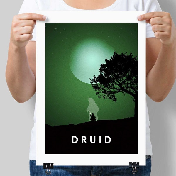 Druid - Premium Dungeons & Dragons Art Prints [A4 / A3] - RPG, Fantasy, DnD, D20 Geschenken