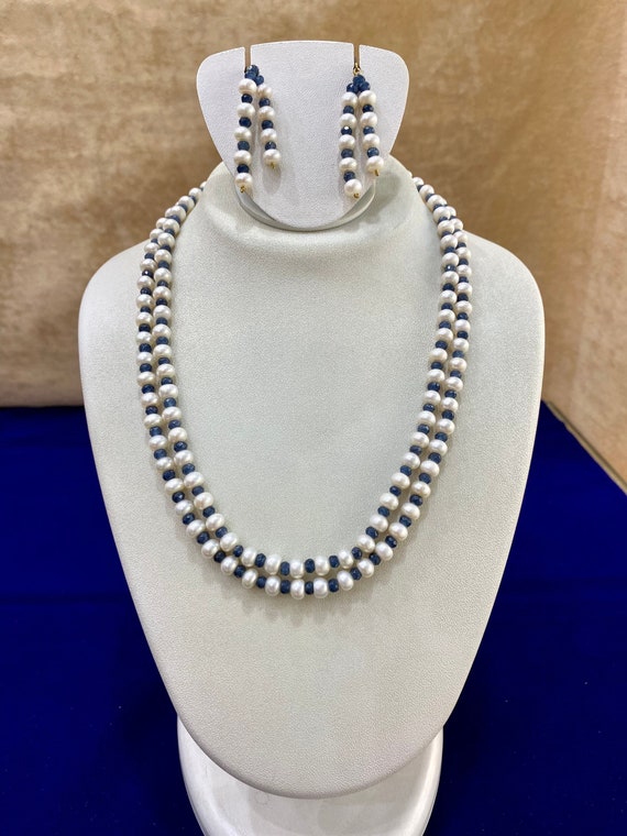 Bridal Necklace Set with Pearls in Gold - Cassandra Lynne
